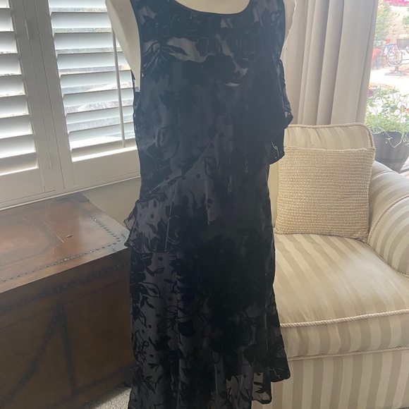 Black Velvet Flirty Dress - Picture 1 of 6